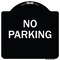 Signmission Designer Series Sign No Parking, Black & White Heavy-Gauge Aluminum Sign, 18" x 18", BW-1818-23630 A-DES-BW-1818-23630 - alternate 1